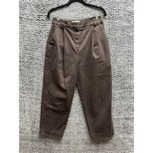 YMC You Must Create Women's Keaton Trousers Wide Barrel Leg Brown‎ XS